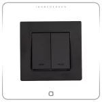 قیمت کلید و پریز مشکی ساده برند ویرا - دو پل