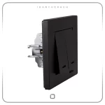 کلید و پریز مشکی ساده برند ویرا - دو پل