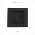 کلید و پریز مشکی ساده برند ویرا - سه پل