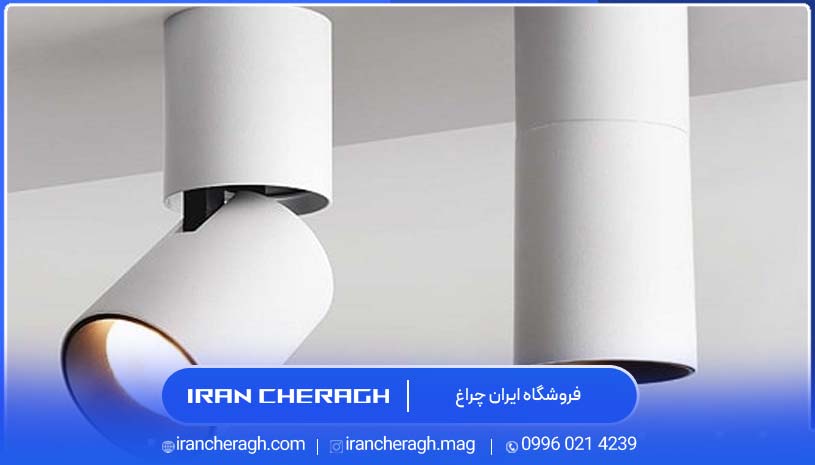 خرید و قیمت چراغ سیلندری مشکی مات روکار